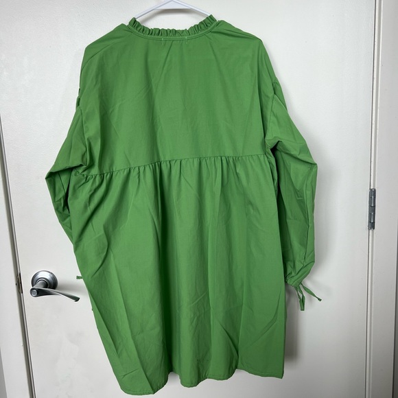PLT - Oversized Poplin Frill Collar Shirt Dress - Size 6 - Picture 7 of 11